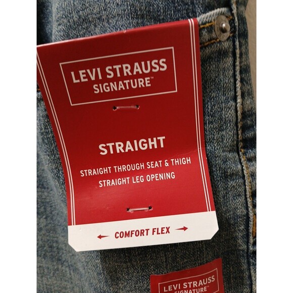 Signature by Levi Strauss & Co. Men’s Straight Leg Relaxed Jeans Size 40x32 New - Picture 12 of 16